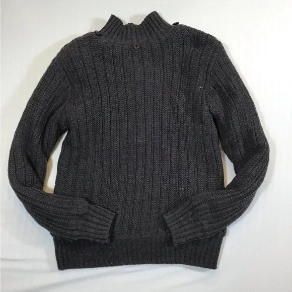 American Stitch Mens Cable Knit Sweater Jacket Size L Fleece Lined Plush Zip Up - Picture 7 of 13